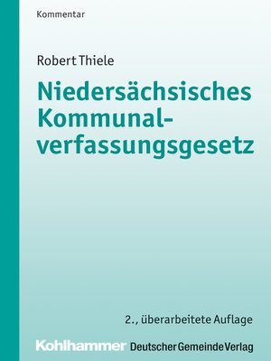 cover image of Niedersächsisches Kommunalverfassungsgesetz